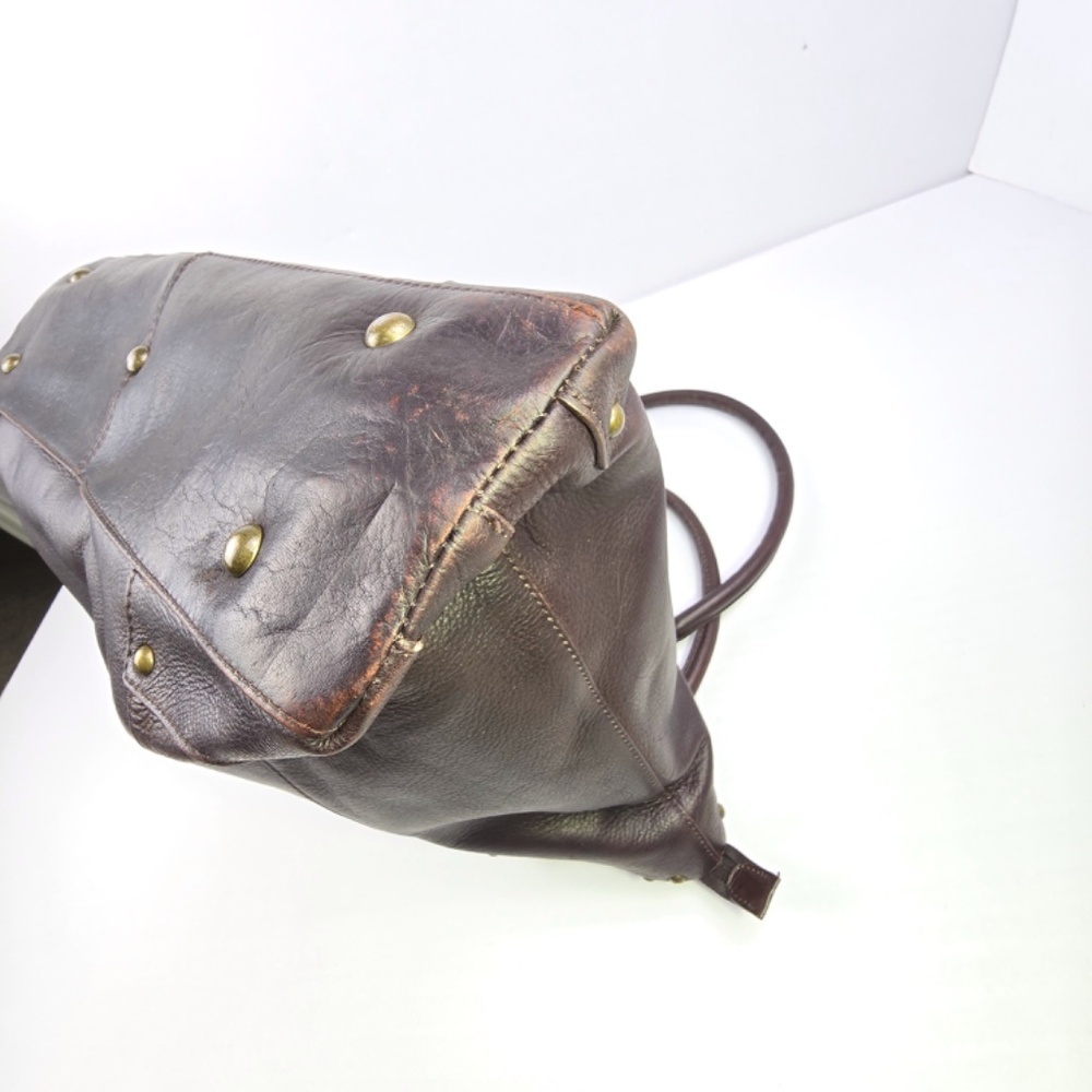 Solo Dark Brown Leather Tote Bag - Picture 12 of 12